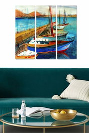 Wallity Cuadro Decorativo MDF Multicolor (3 Piezas)